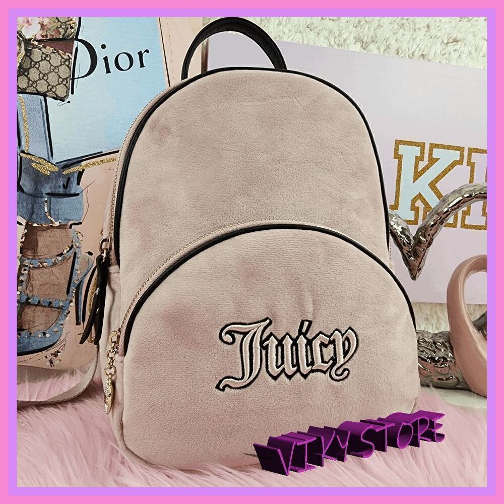 NWT 💕 Juicy Couture Velvet Backpack Embroidery Elegant & Luxurious #7087 💕